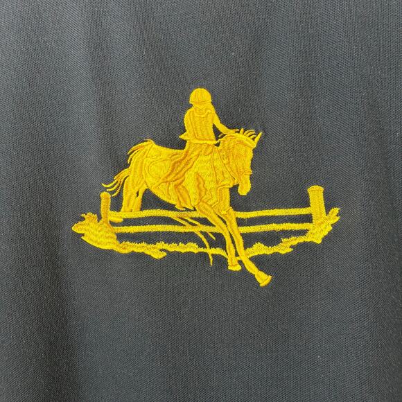 Polo by Ralph Lauren Big Pony Rugby Polo Shirt XL Red Navy Equestrian Custom Fit - Picture 5 of 7